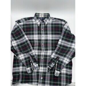 Polo Ralph Lauren Country Club Plaid Button Down Shirt Men L Green Red Blue***